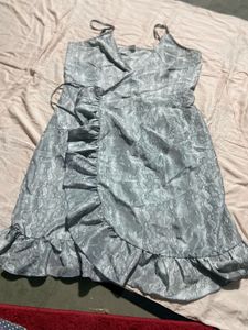 Snake Print Grey Mini Dress