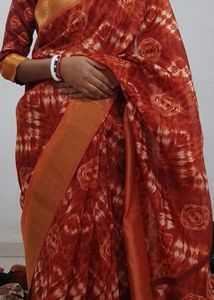 Brown 🤎 Tie-Dye Saree
