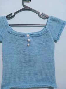 Light Blue Knit Top