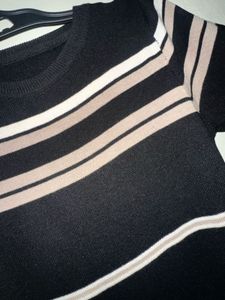 Striped Knit Mini Dress