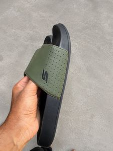Men's Olive Green Slide Sandals