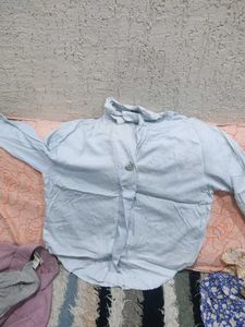 Lavender shirt in soft velver fabric with free cot