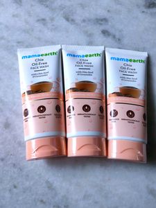 Pack Of 3 Mamaearth Chia Oil- Free Face Wash