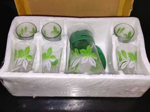 Glass Pitcher and Tumbler Set