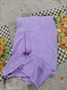 PURPLE RIB COLLAR TOP NEW  FASHION