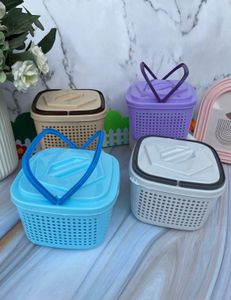 Set of 4 Storage Baskets with Lids (Mini)