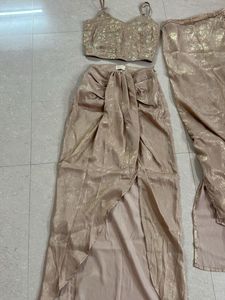 Shimmering Gold Ethnic Co-ord Set