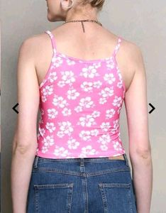 Pink Floral Tank Top