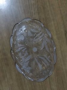Vintage Japanese crystel Glass Serving Dish