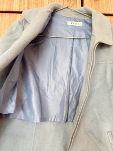 Retro Blue Suede-like Jacket or coat