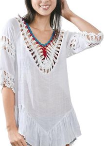 Boho Crochet Trim Tunic Top