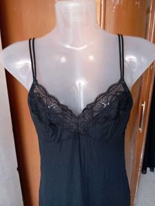 Elegant Lace Trim Slip Dress