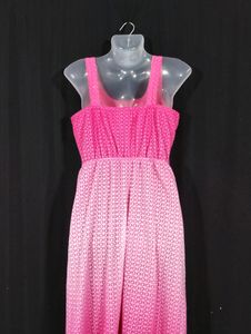 Paper Doll Pink With White Faded Double Shaded Sleeveless Dress (Women)