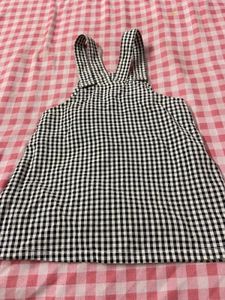 Cute Gingham Pinafore Dress