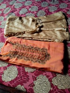 Traditional Orange Kurti with Palazzo Pants