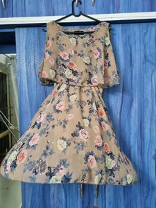 Floral Cold Shoulder Dress