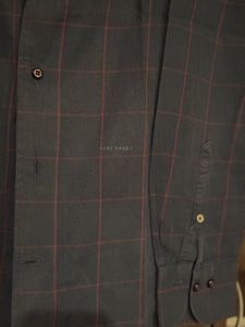 Men's Navy Plaid Button-Down Shirt