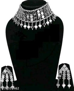 Mirror Work Choker Necklace Set