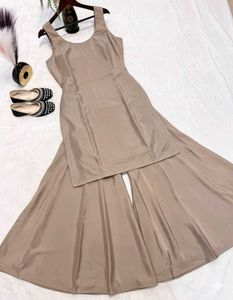 Elegant Beige Sharara Suit
