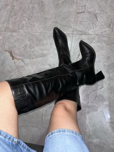 Chic block heel knee high boots