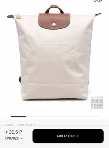 White Longchamp Backpack