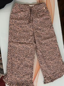 Leopard Print Wide Leg Pants