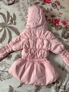 Babyhug Cute Pink Padded Jacket with Hood