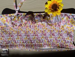 Zara Floral Smocked Bikini Set
