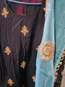 Elegant Black Kurta Set with Dupatta
