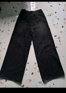 savana Wide Leg Black Denim Jeans🤍