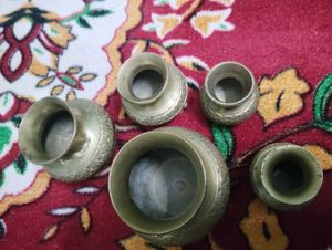 Antique Brass Kalash Pot Set