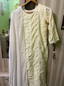 Elegant Yellow Embroidered Kurta Set
