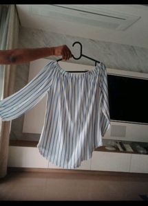 Striped Off-Shoulder Blouse