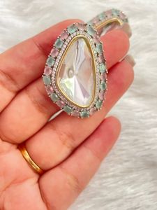 Big Kundan And Diamond Earrings