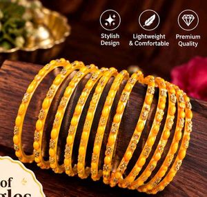 💛 Beautiful Yellow Bangles Set 💛
