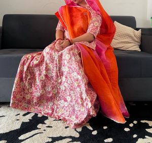 Rajasthani pink rajputi suit
