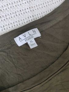 Olive Green Ruched Dress