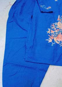 Pashmina Kashmiri Kdhai Suit Without Dupatta