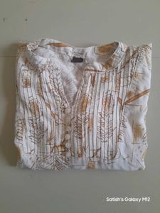 OFF WHITE PRINTED TUNIC TOP