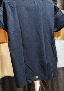 Men's Dark Blue Striped T-Shirt