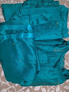 Emerald Green Embroidered Dress