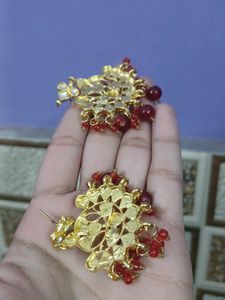 Red Kundan Earrings