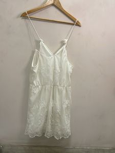 Elegant White Lace Mini Dress