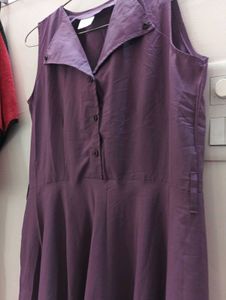 Elegant Purple Sleeveless Dress