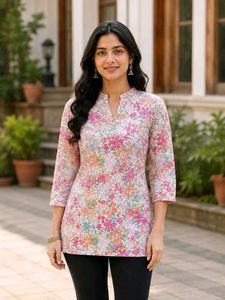 Beautiful Floral Print Kurta