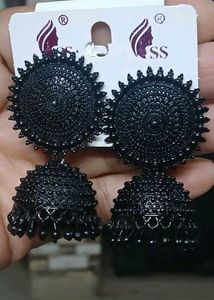 Antique Oxidized Big Jhumka Earrings