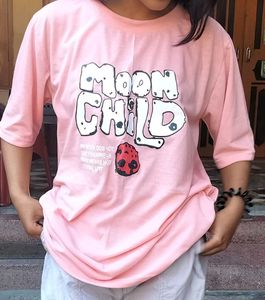 Moon Child Graphic Tee - Pink