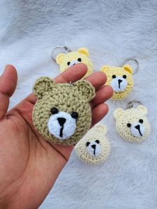 Handmade Crochet Bear Keychain
