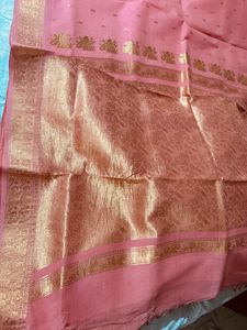 Peach Pattu Saree