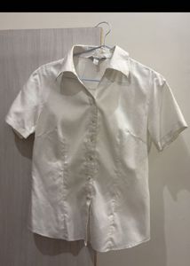blue and white fitted shirts combo